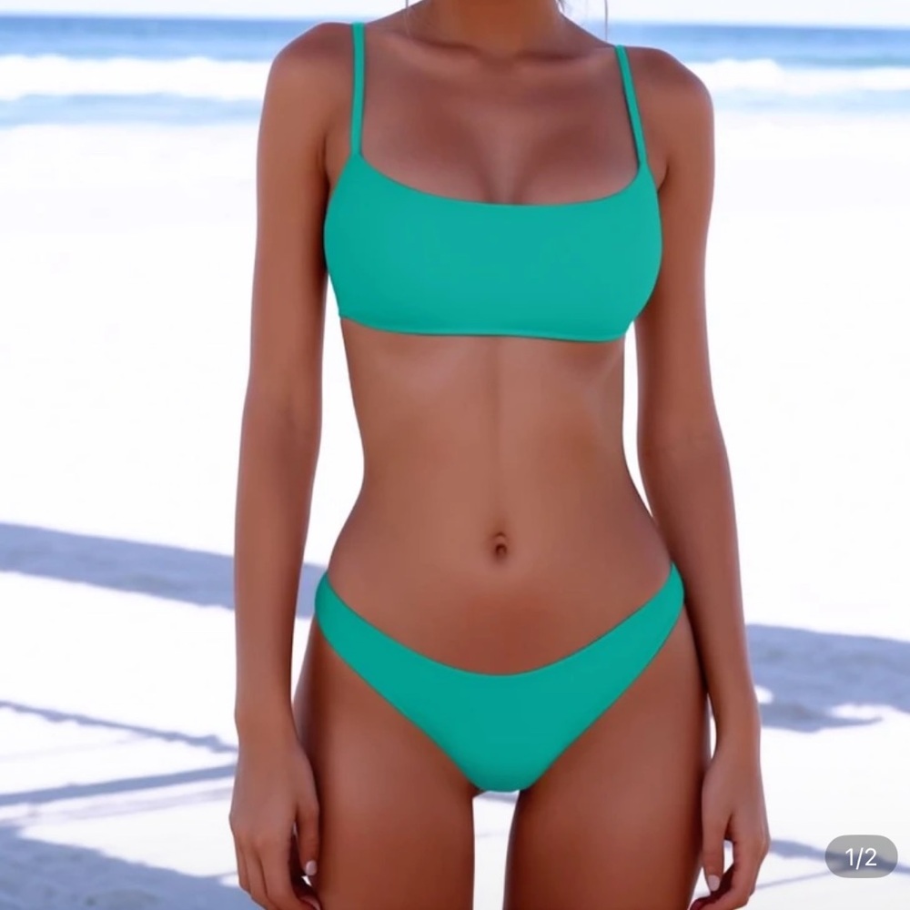 SHEIN Turquoise Bikini Set